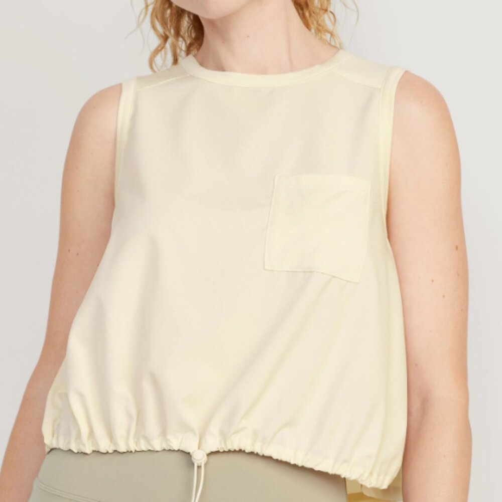 StretchTech Cinched-Hem Crop Top